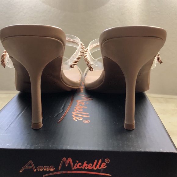 Anne Michelle | Lucite Chain Heel Sandal NWT - Picture 3 of 10